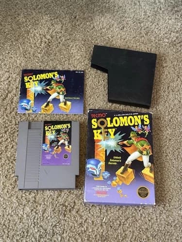 Solomon's Key For Nintendo NES With Box And Manual Tested Working