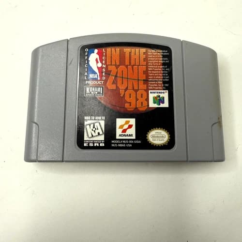 NBA In the Zone '98 (Nintendo 64, 1998) N64 Game Cartridge Authentic Basketball