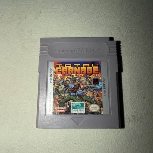 Gameboy Nintendo Total Carnage Rate Cartridge Only