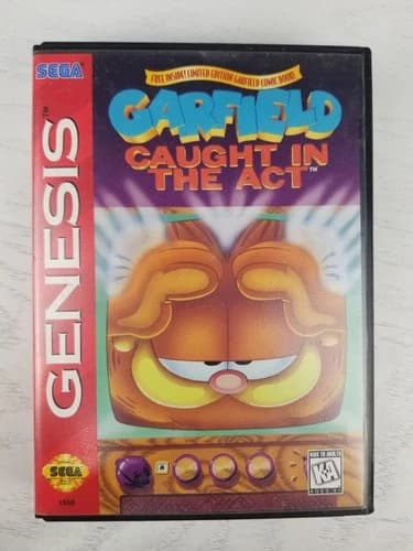 Garfield: Caught in the Act (Sega Genesis, 1995) Complete In Box CIB