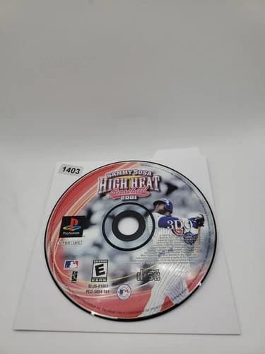 Sammy Sosa High Heat Baseball 2001 (Sony PS1) DISC ONLY NO USPS TRACKING