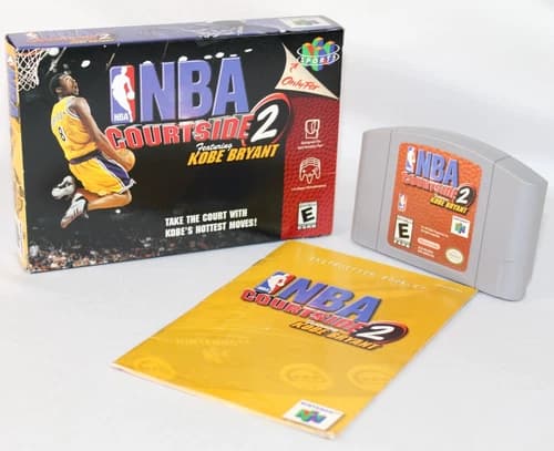 NBA Courtside 2 Featuring Kobe Bryant N64 Complete CIB Good Condition! Rare!