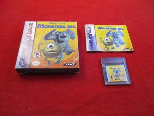 Monsters, Inc. (Nintendo Game Boy Color, 2001) COMPLETE Box manual game WORKS #H