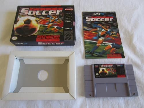 Elite Soccer (SNES) Super Nintendo CIB Complete Box 1994 Gametek RARE