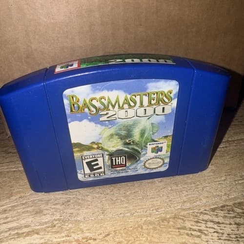 Bassmasters 2000 Nintendo 64, 1999 Blue Cartridge Only Tested Authentic