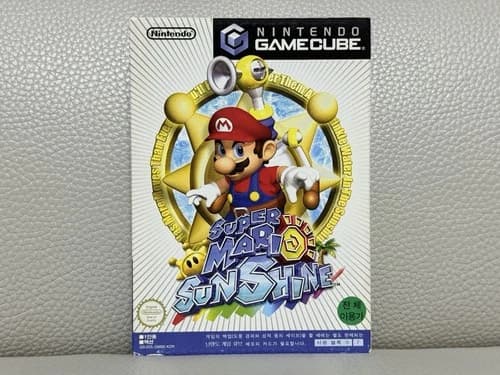 RARE Korean Super Mario Sunshine Nintendo GameCube GC Korean Version Complete
