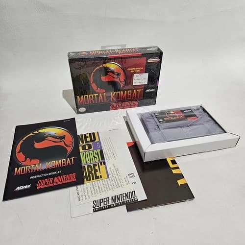 Mortal Kombat: Competitive Edition (Super Nintendo SNES, 1993) Complete Clean