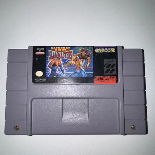 Saturday Night Slammasters SNES Super Nintendo Slam Masters Rare Video Game