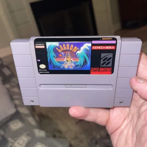 Lagoon Snes Game Cartridge Super Nintendo Tested FREE shipping
