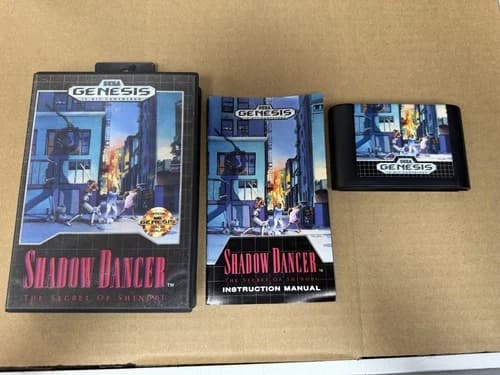 Shadow Dancer The Secret of Shinobi Sega Genesis Complete In Box CIB Great Shape