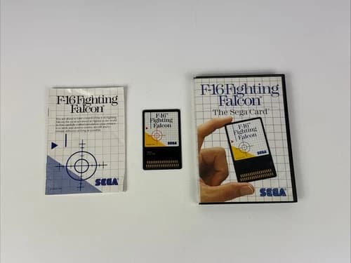 F-16 Fighting Falcon (Sega Master System, 1986) CIB Complete w/ Manual Tested