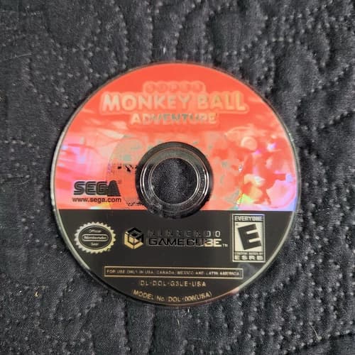Super Monkey Ball Adventure (Nintendo GameCube 2002) Disc Only READ