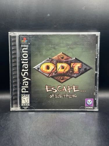 O.D.T. (Sony PlayStation 1, 1998) CIB w/ Registration Card Tested & Working