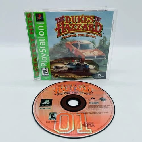 The Dukes Of Hazzard: Racing For Home (Playstation 1, 2000) PS1 CIB TESTED