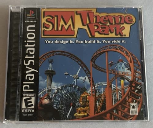 Sim Theme Park (PlayStation 1, 1999) CIB Complete - Tested & Working, Free Ship