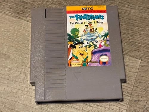 The Flintstones Rescue of Dino & Hoppy Nintendo Nes Cleaned & Tested Authentic