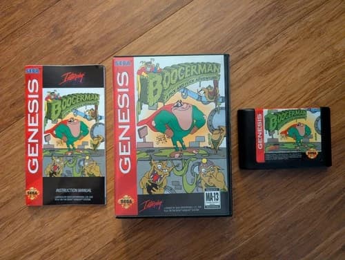Boogerman: A Pick and Flick Adventure Sega Genesis Video Game