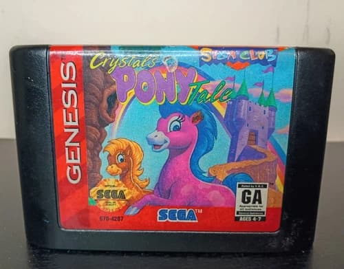SEGA Crystal's Pony Tale GA Rated Sega Genesis Game Cartridge Only