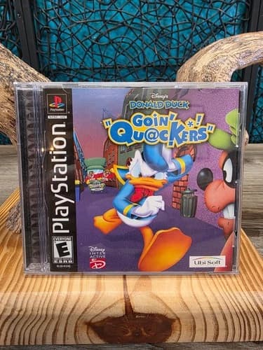 DONALD DUCK GOIN' QUACKERS SONY PLAYSTATION 1 PS1 CIB W/ REGISTRATION TESTED