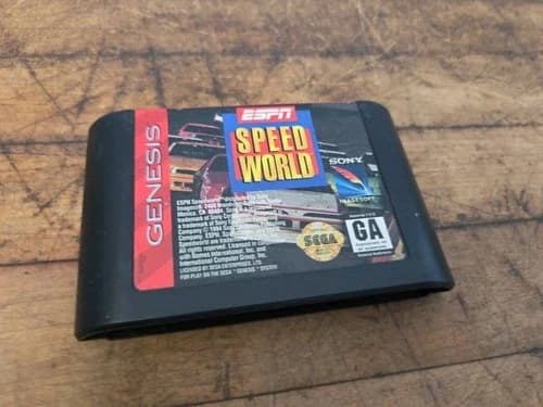 ESPN Speedworld (Sega Genesis, 1994) Tested Working