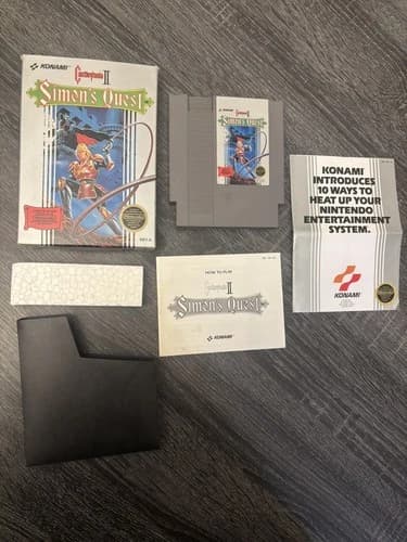 Castlevania II Simon's Quest Nintendo NES, Complete in Box with Manual