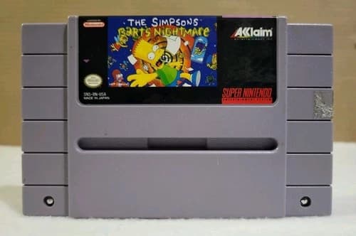 The Simpsons: Bart's Nightmare (Super Nintendo, SNES, 1992) Cart Only