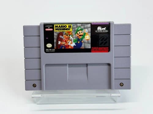 Mario is Missing (Super Nintendo SNES) Video Game Cartridge Authentic & Tested