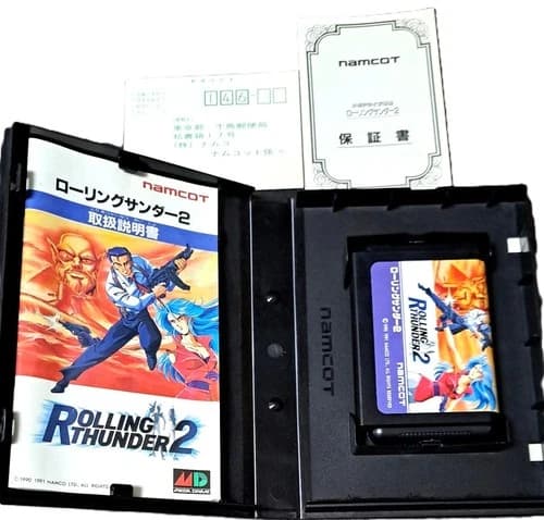 Rolling Thunder 2 W/Box Manual Sega Mega Drive MD Genesis Retro Used Game NTSC-J