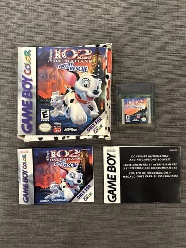 102 Dalmatians-Puppies to the Rescue Gameboy Color GBC Complete In Box CIB