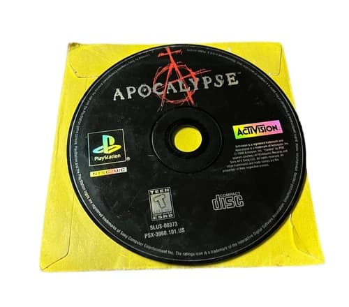 Sony PlayStation 1 PS1 DISC Only TESTED Apocalypse Bruce Willis 1998