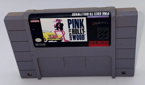 Pink Panther Goes to Hollywood SNES Super Nintendo Game Cartridge