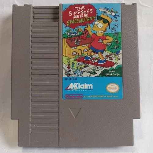 The Simpsons Bart Vs The Space Mutants Nintendo Nes Game Cartridge Only Tested