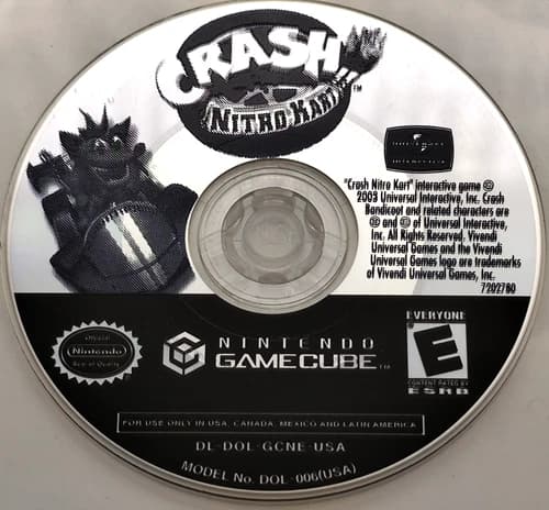 Crash Nitro Kart (Nintendo GameCube GCN, 2003) *Disc Only* Tested & Cleaned!