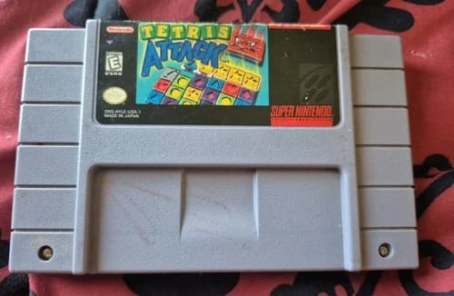 SNES 💥 Tetris Attack 💥 Puzzle Clean Tested Nintendo