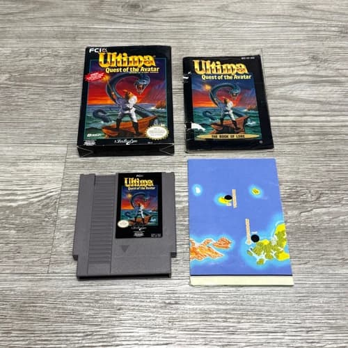 RARE Ultima: Quest of the Avatar Nintendo NES CIB Complete In Box! W/ MAP!
