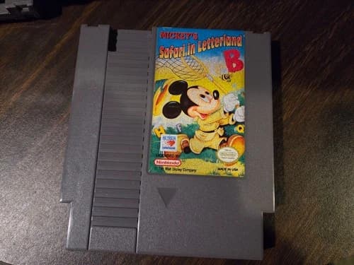 Mickey's Safari in Letterland (Nintendo Entertainment System, 1993) NES Cart