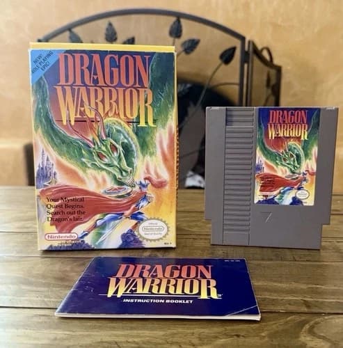 Dragon Warrior NES Nintendo CIB Box Manual Tested Saves NEW OEM BATTERY!