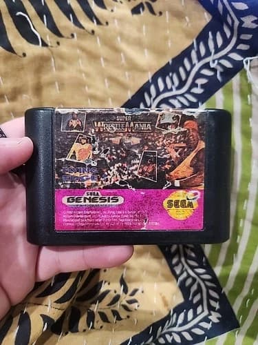 WWF Super WrestleMania (Sega Genesis, 1992) Game Cartridge Only Tested Works
