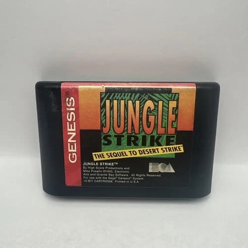 Jungle Strike Desert Sequel SEGA Genesis Game Cartridge