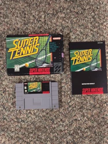 Super Tennis (SNES) Super Nintendo CIB Box 1991 TESTED