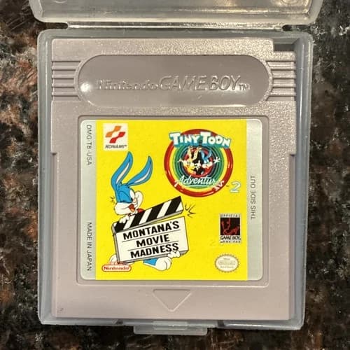 Tiny Toon Adventures 2 Montana's Movie Madness Nintendo Game Boy *Clean Label