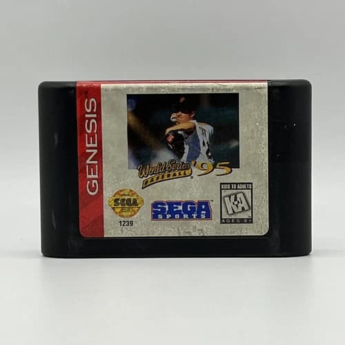 Sega Genesis World Series Baseball ‘95 Authentic Official Tested & Working 1995