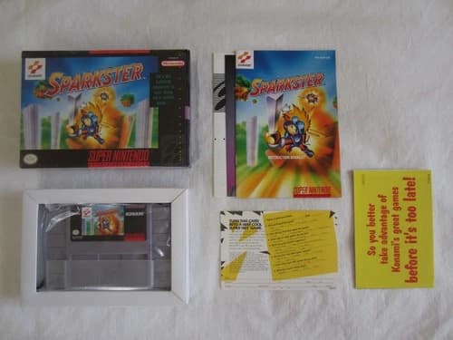 Sparkster (SNES) Super Nintendo CIB 100% Complete Konami 1994 RARE