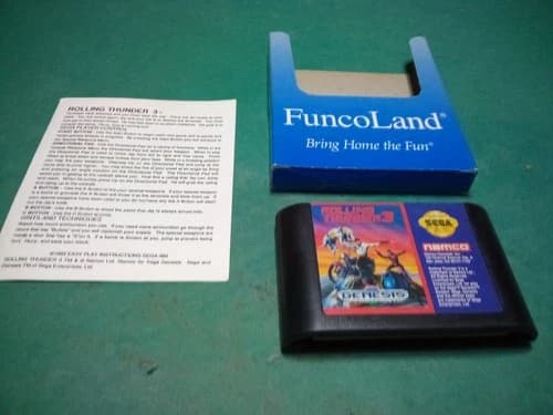 Rolling Thunder 3 Sega Genesis cartridge