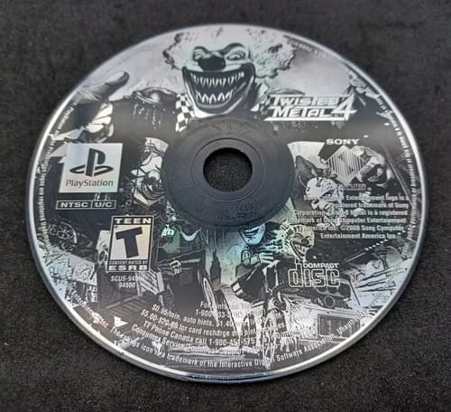 Twisted Metal 4 (Playstation PS1) Loose Disc Only Tested Working