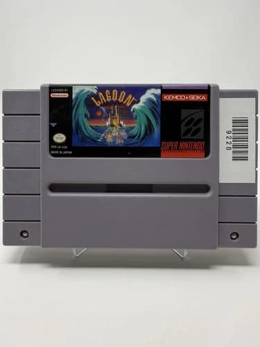 Lagoon SNES Super Nintendo Tested Working Authentic Cartridge