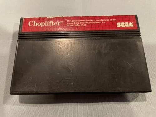 CHOPLIFTER - 1982 Sega Master System Broderbund Video Game (Cart Only) - WORKS!