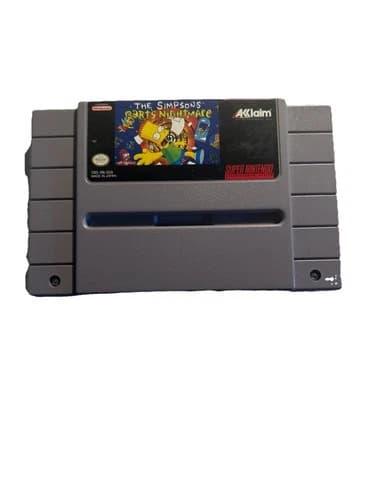 The Simpsons Bart's Nightmare SNES cartridge TESTED AND WORKING