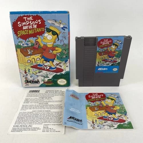 🔥The Simpsons: Bart vs. the Space Mutants (Nintendo NES) Complete In Box CIB🔥