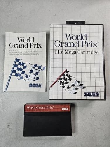 World Grand Prix Sega Master System Complete in Box CIB Great Shape